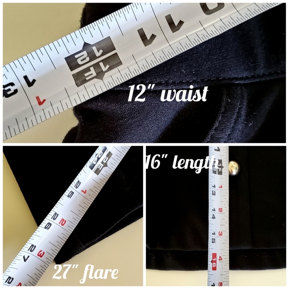 Button front skirt sz Sm, black - Picture 13 of 14